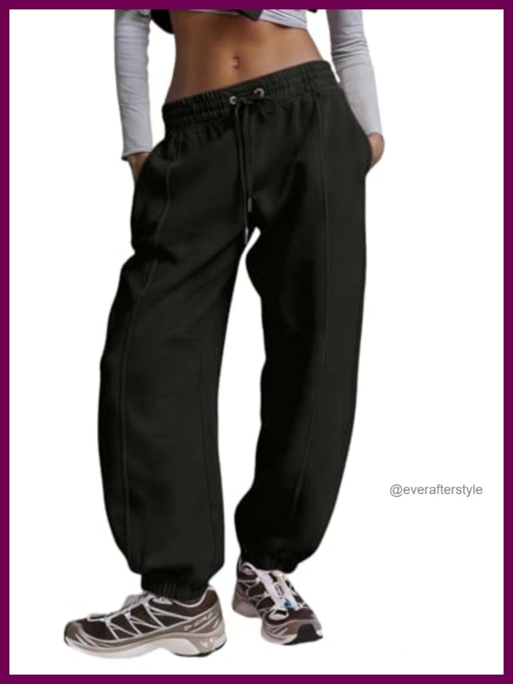Women's Baggy Barrel Sweatpants Wide Leg Cotton Lounge Joggers
